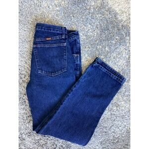 Vintage Rustler Jeans Men 33x32 Denim Pants 100% Cotton Dark Wash